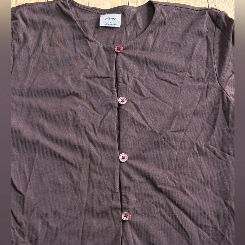 Aritzia Wilfred mesh long sleeve button up - Picture 6 of 12